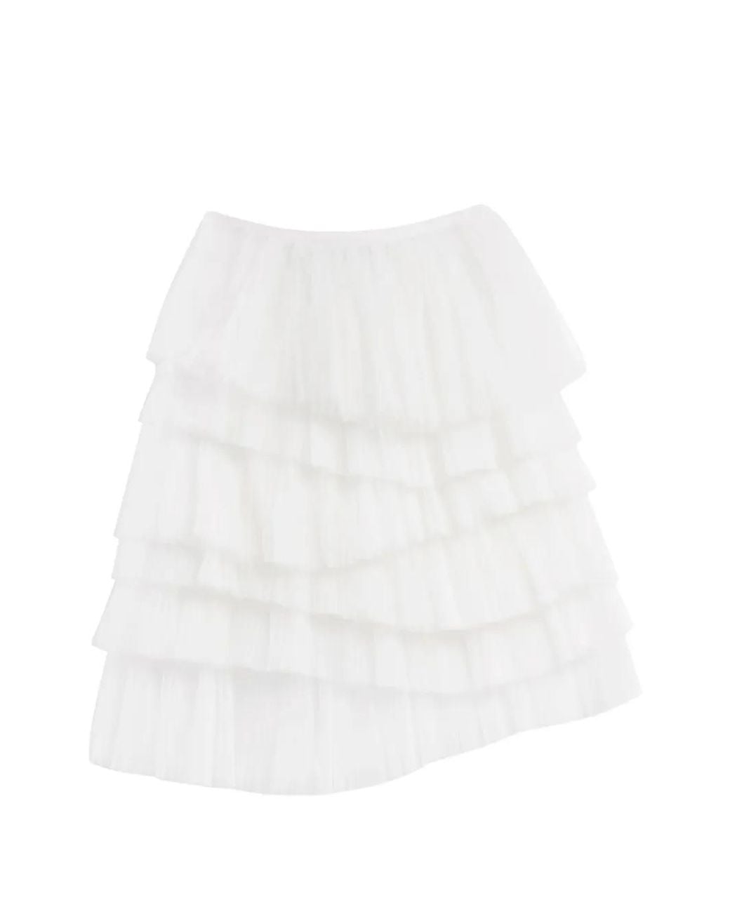 Karl Lagerfeld White Karl Studio Tiered Tulle Skirt