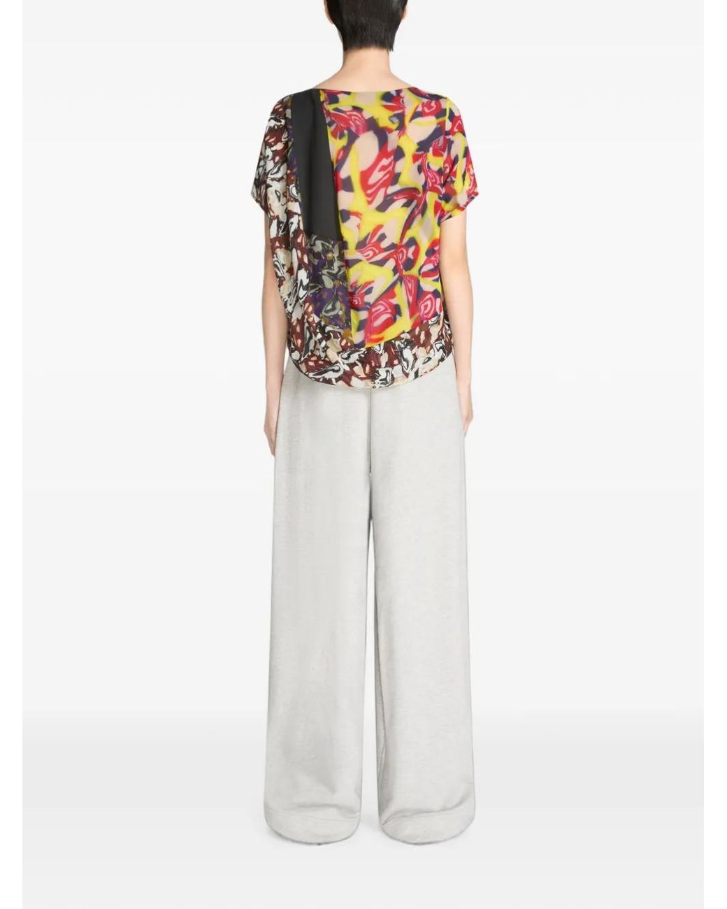 Dries Van Noten White Loose Cotton Sweatpants