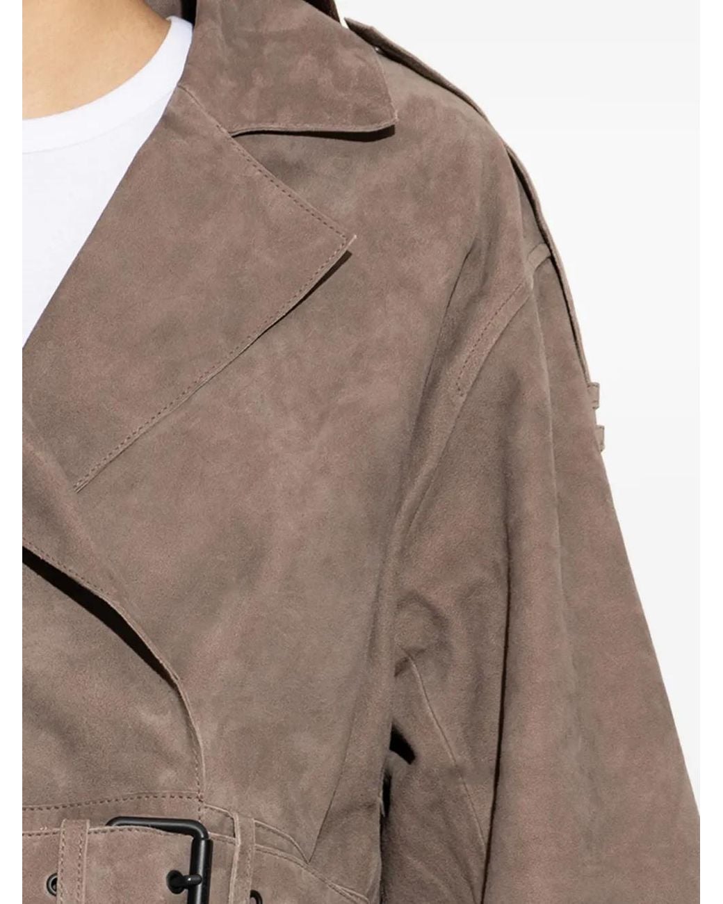 AllSaints Natural Ophelia Cropped Belted Jacket