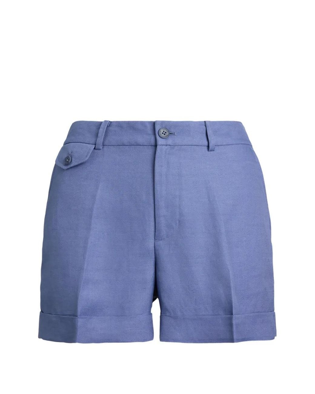 Ralph Lauren Blue Pleated-Detail Shorts