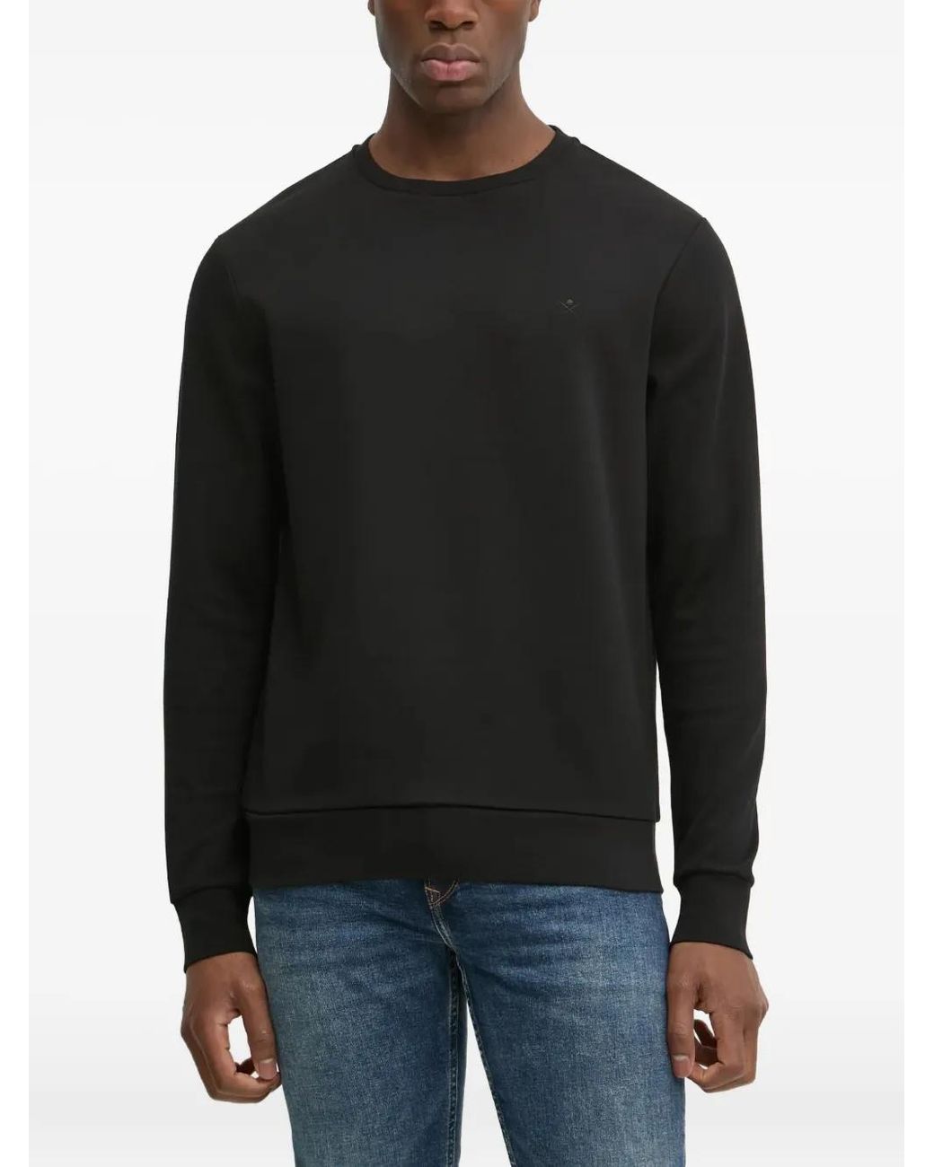Sudadera Con Logo Bordado Hackett de hombre de color Black