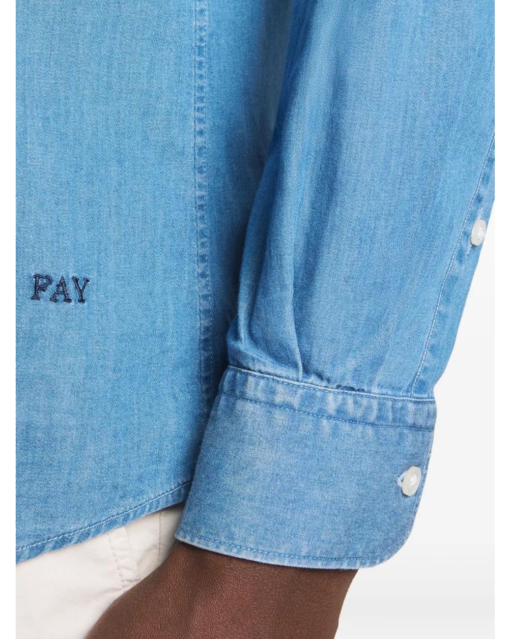 Fay Blue French-Collar Shirt for men