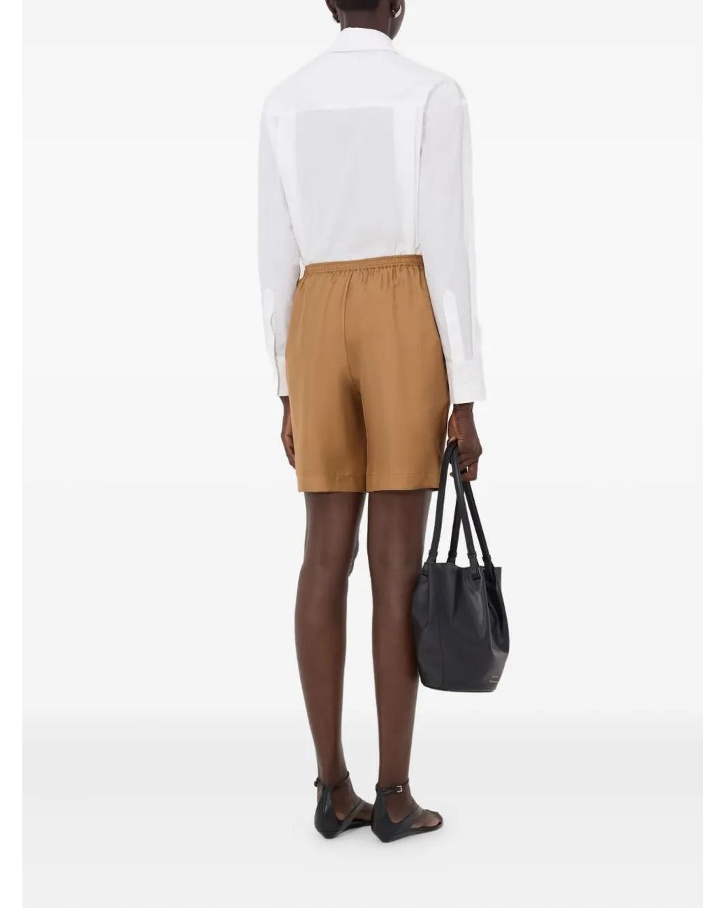 Loulou de Saison Natural Zinia Elasticated-Waist Shorts