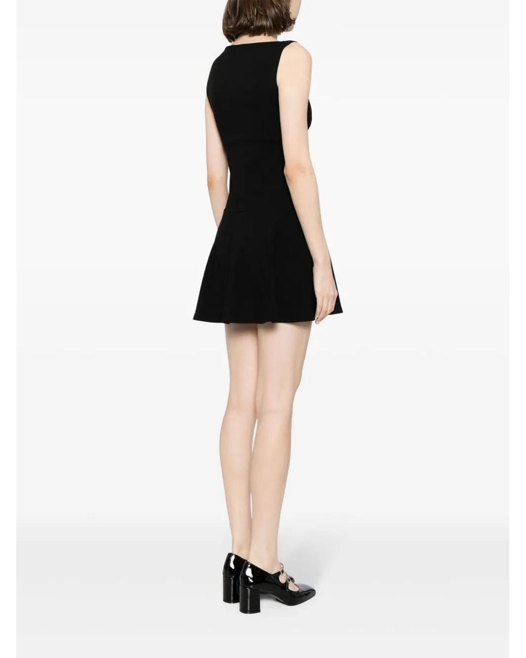Reformation Black Mayve Organic-Cotton Minidress