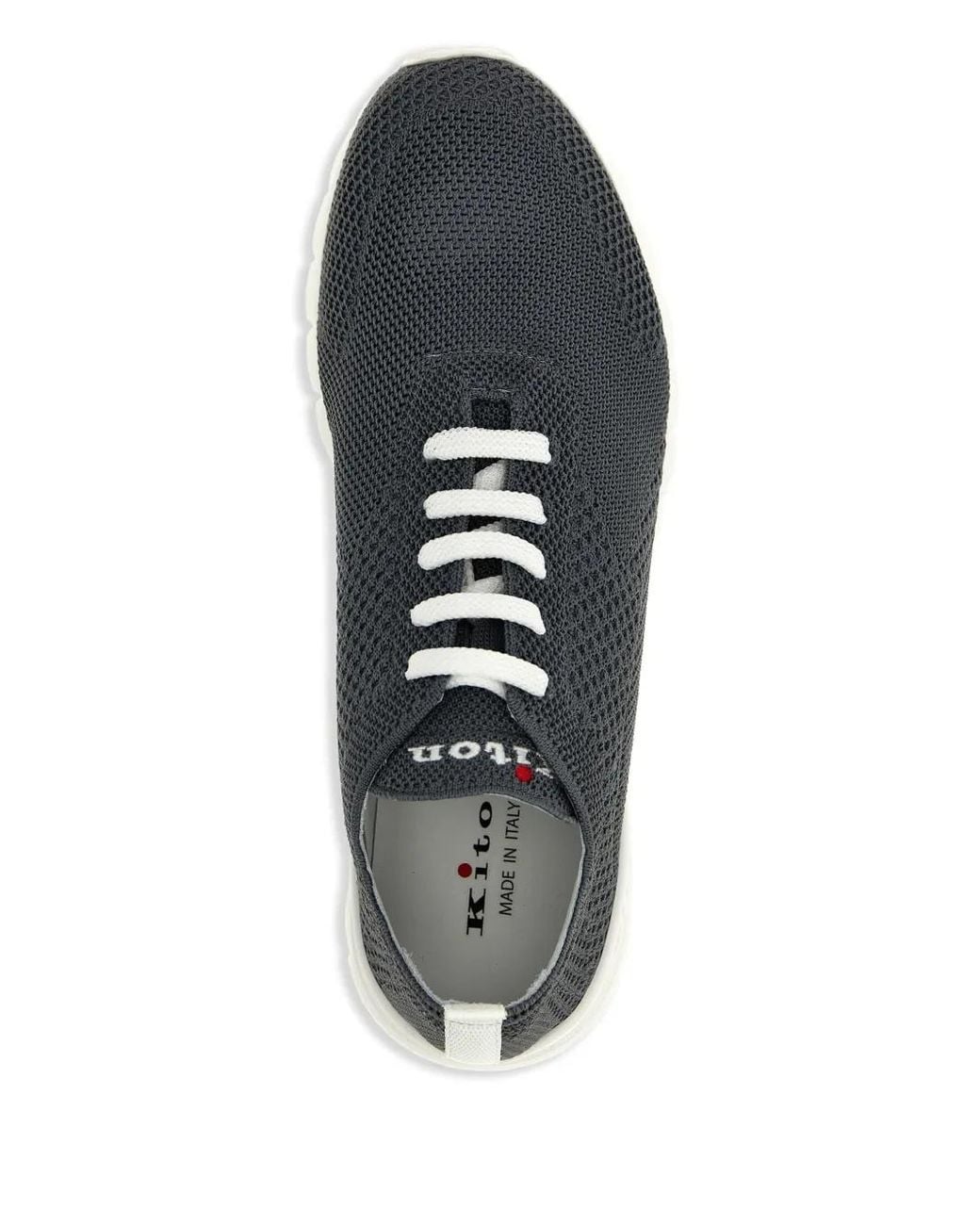 Kiton Gray Running Fits Sneakers for men