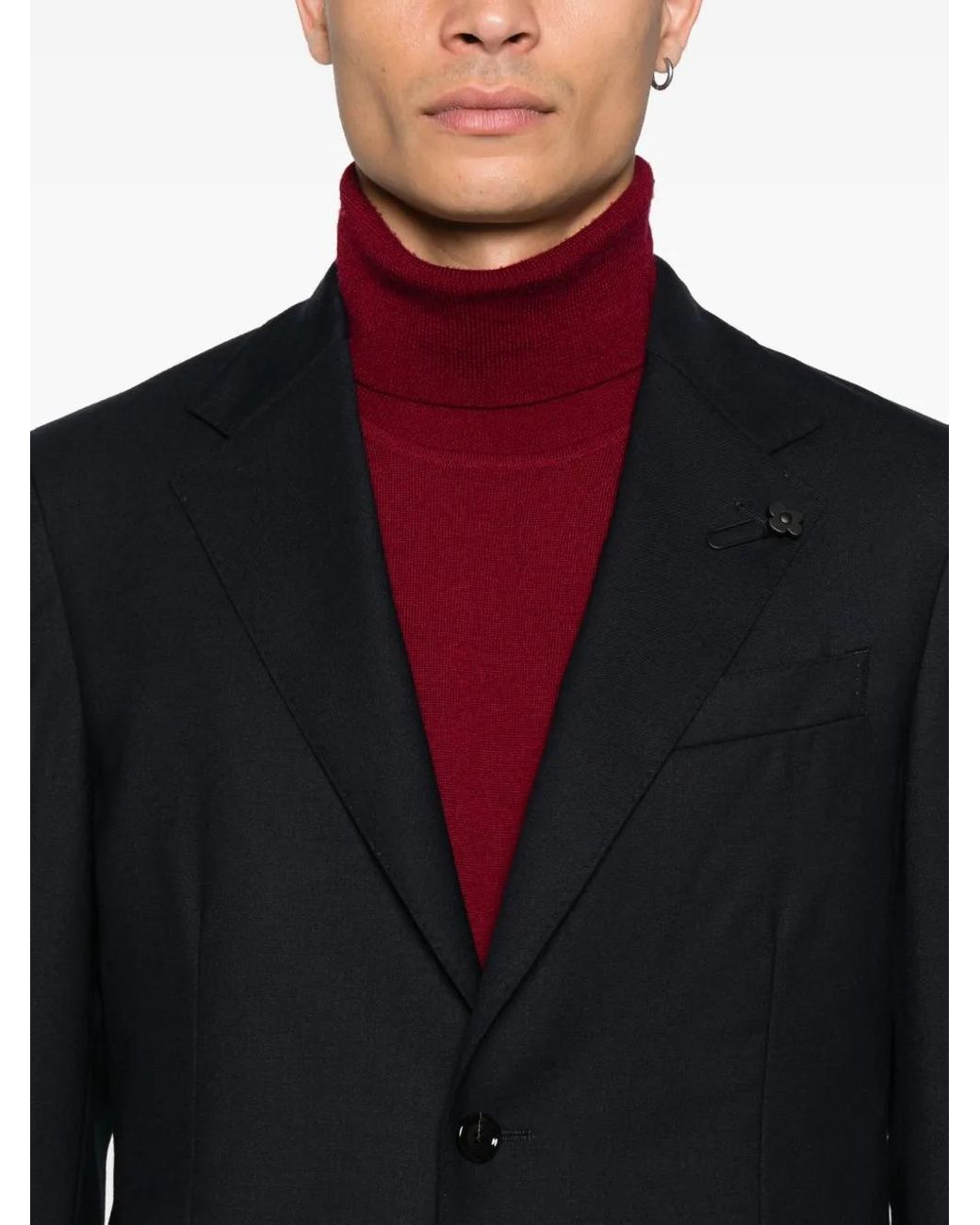 Lardini Black Two-Button Pocket Suit for men