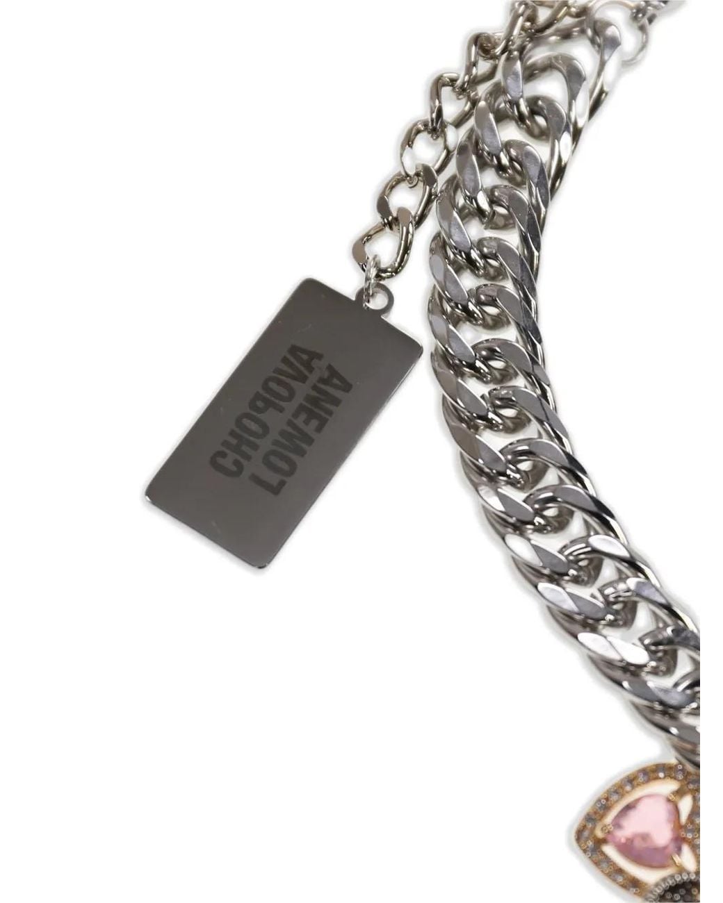 Chopova Lowena Metallic Knuckles Multi-Charm Necklace