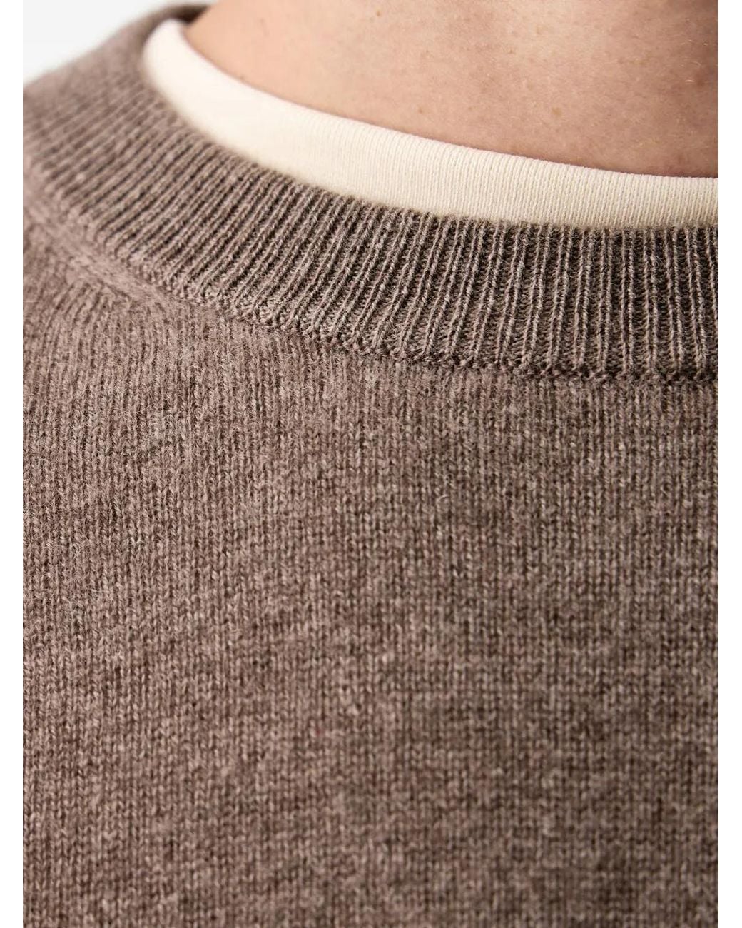 Lindbergh Gray 1927 Crew-Neck Ribbed-Trim Sweater for men
