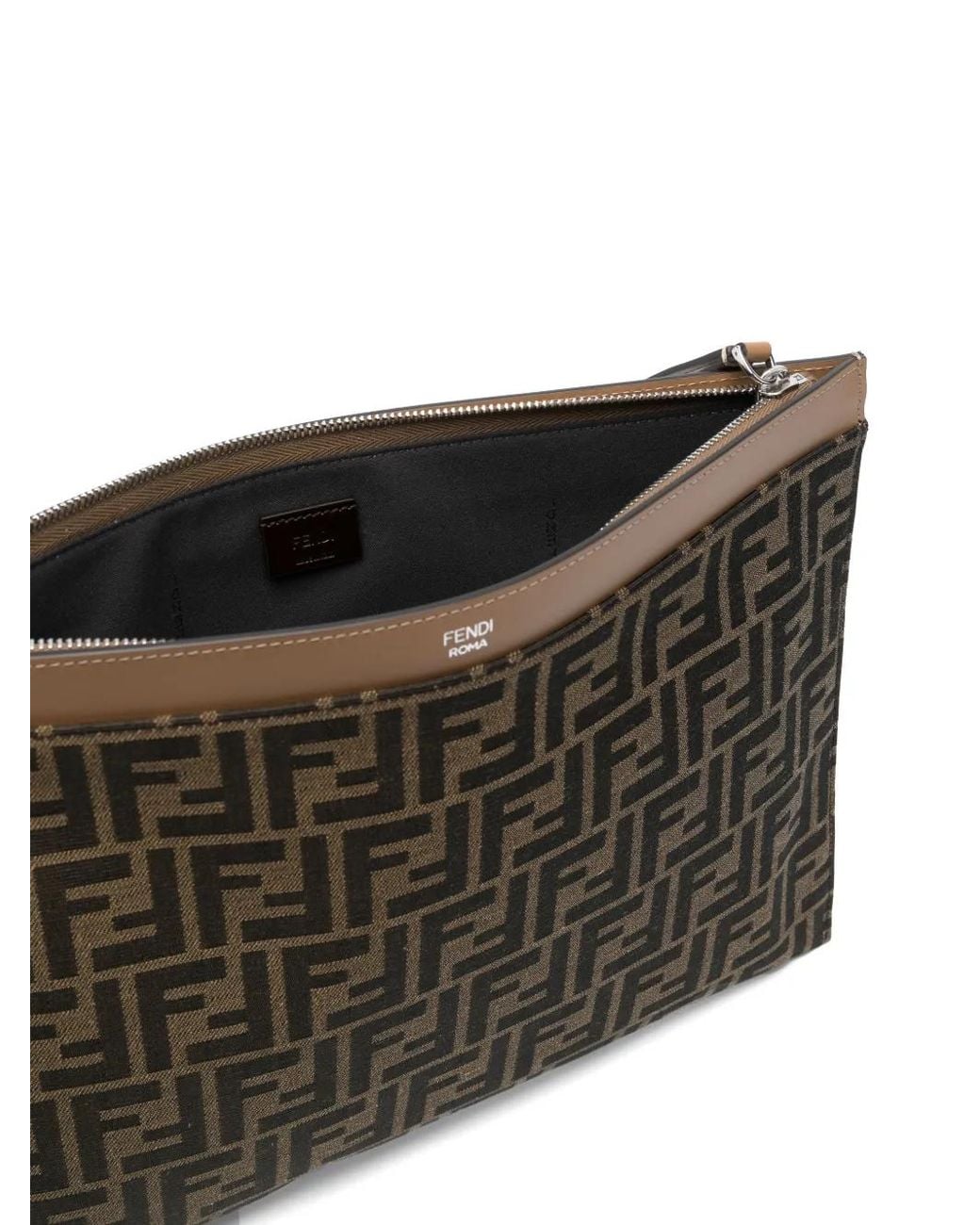 Bolso de mano con motivo FF en jacquard Fendi de hombre de color Gray