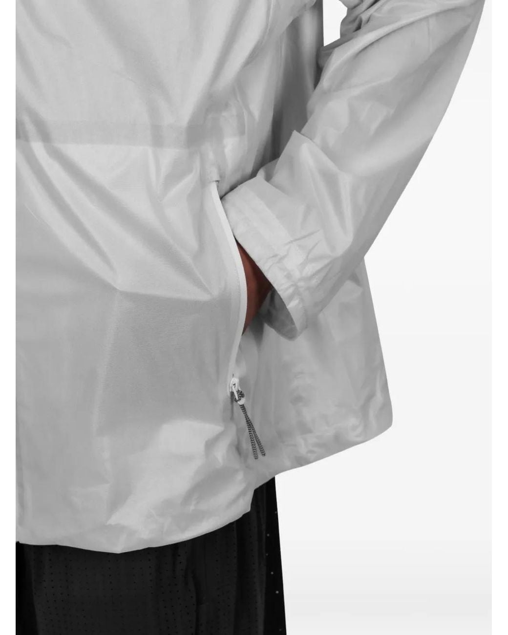 Optimistic Runners Gray Packable Hooded Jacket for men