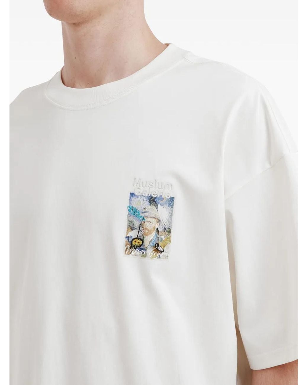 Musium Div. White Graphic Print T-Shirt for men