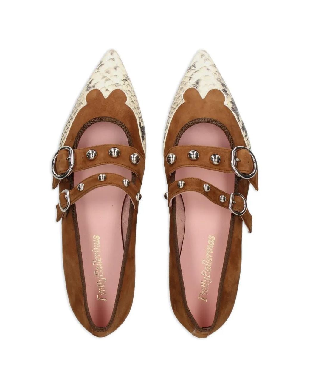 Pretty Ballerinas Brown Paris Leather Ballet Flats