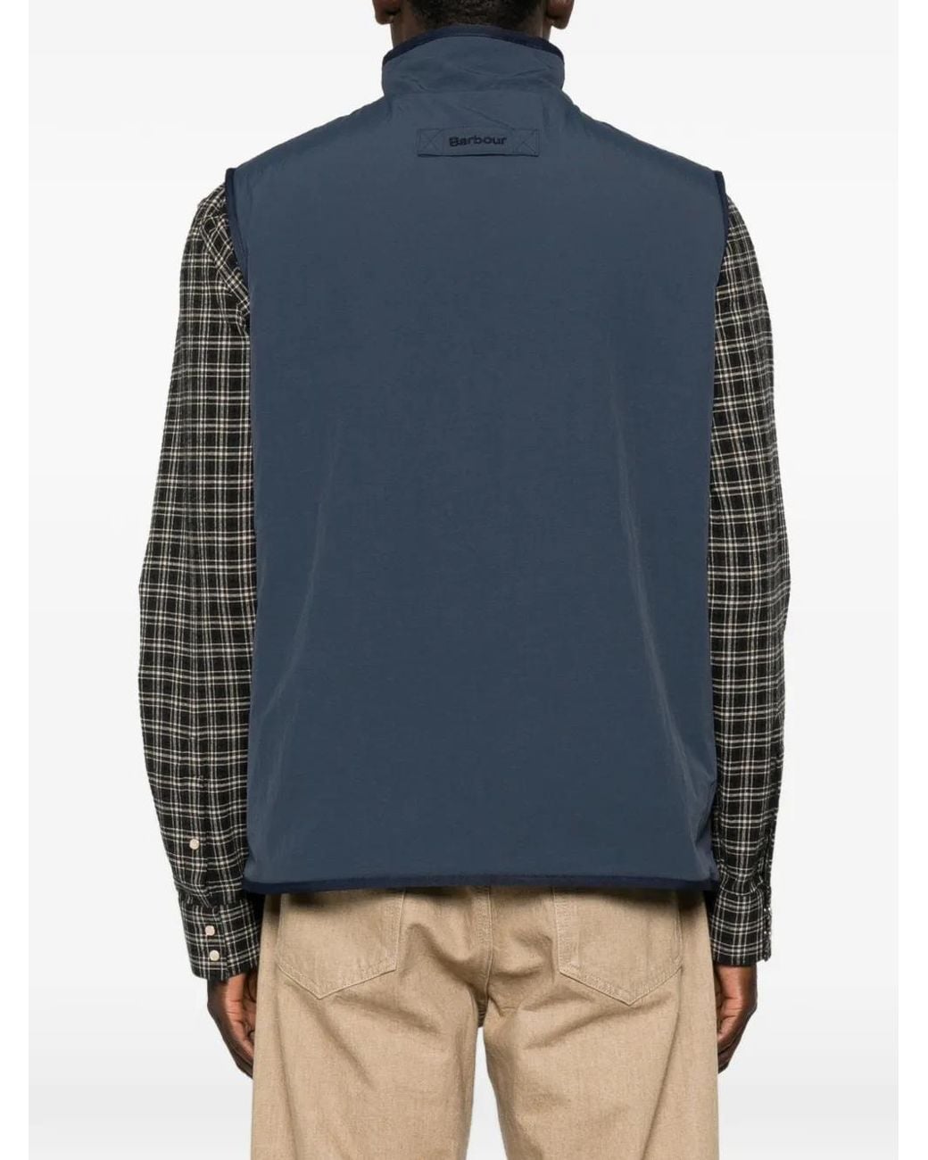 Barbour Blue Reversible Fleece Gilet for men
