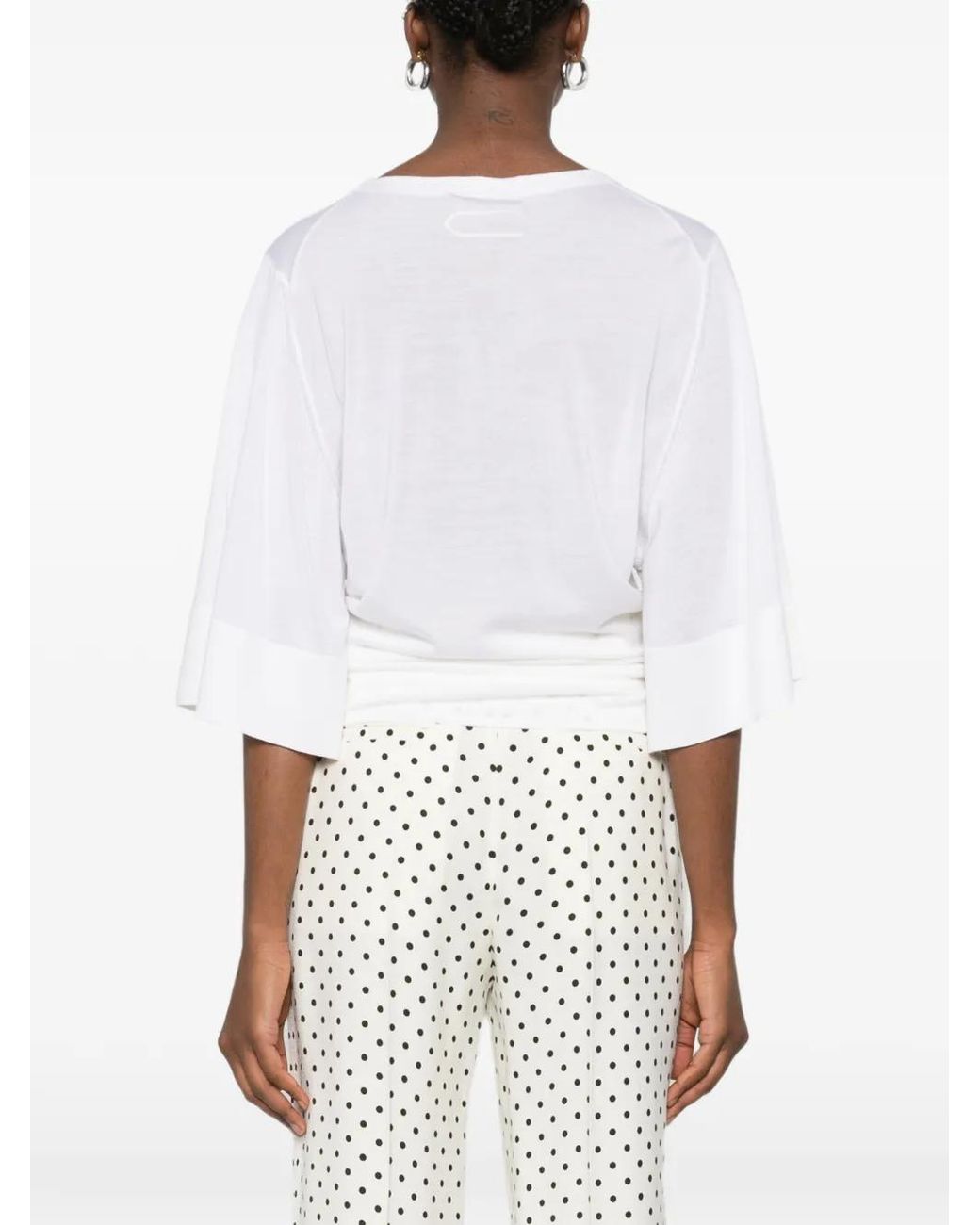 Jacquemus White Haut The Mananco En Maille