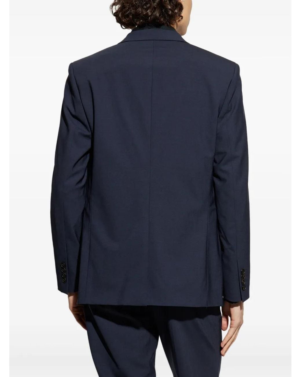 Theory Blue Single-Breasted Blazer for men