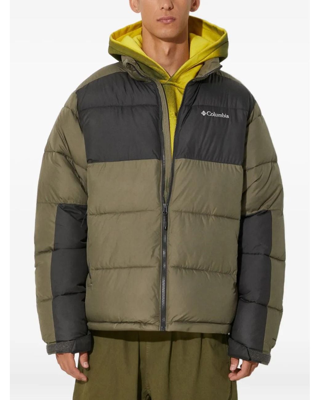 Columbia Green Colour-Block Padded Jacket for men