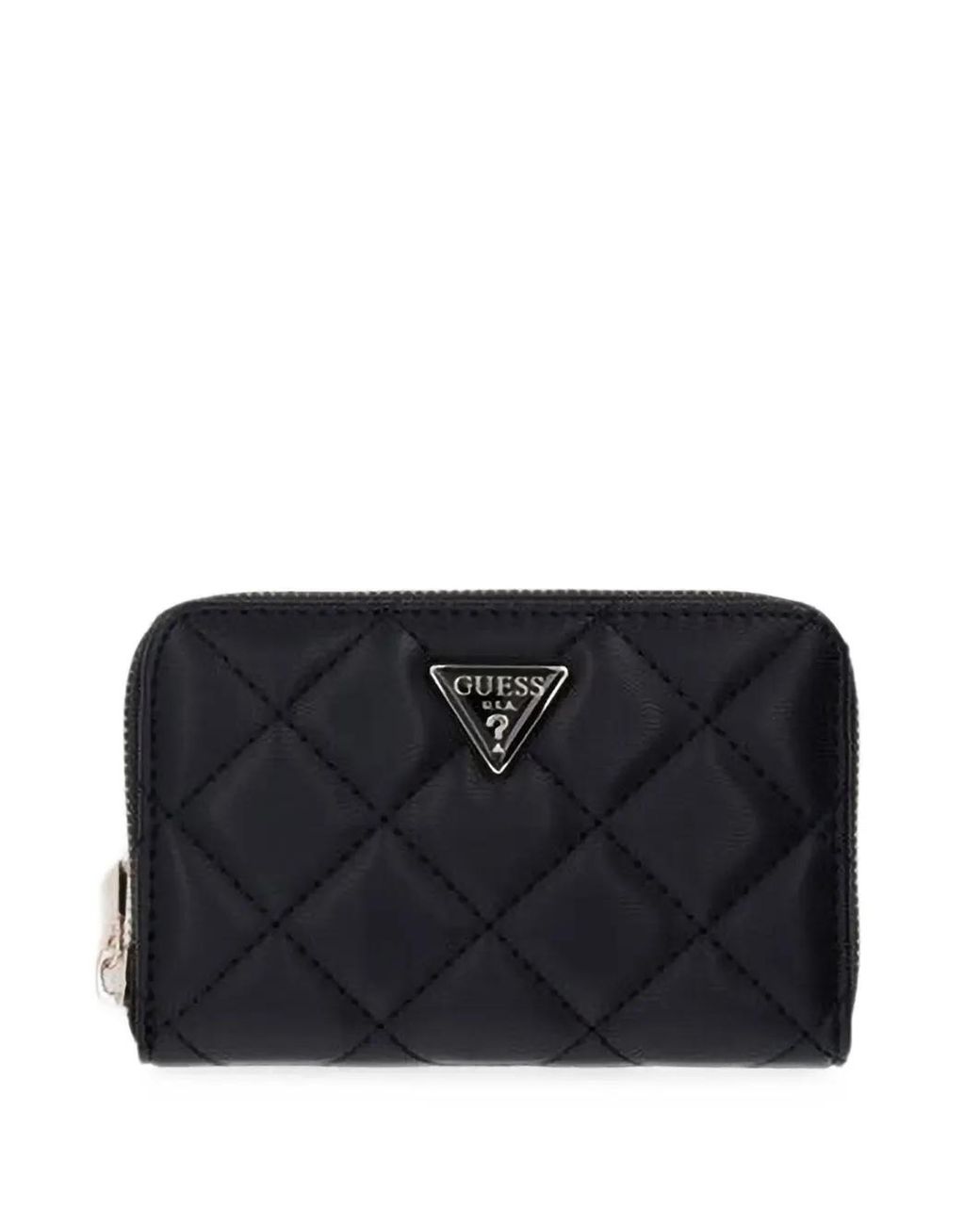 Guess Black Juliet Quilted Logo-Plaque Wallet