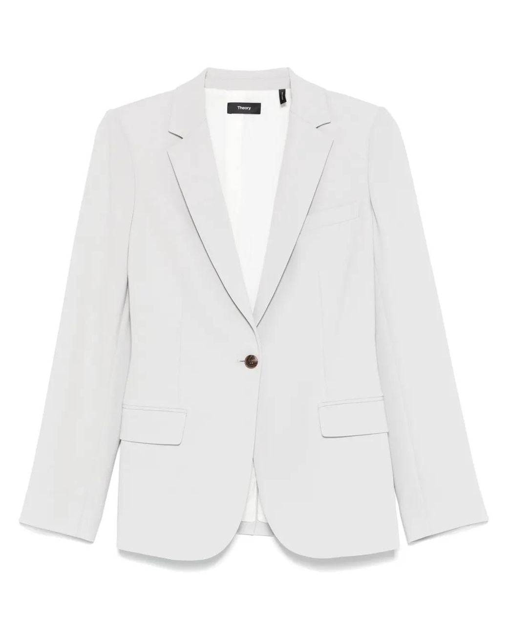 Theory White Crepe Blazer