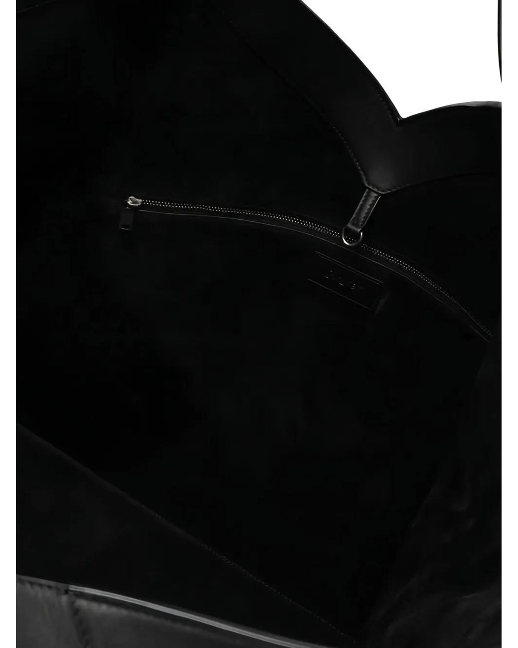 Saint Laurent Black Large Y Detail Tote Bag for men