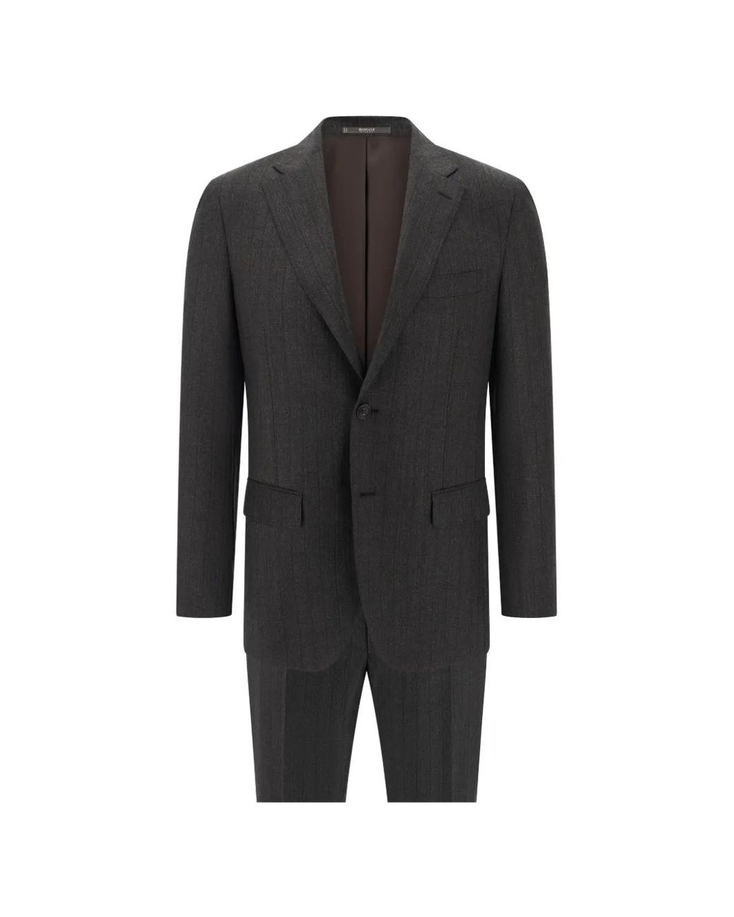Boggi Black Pinstriped Wool Suit for men