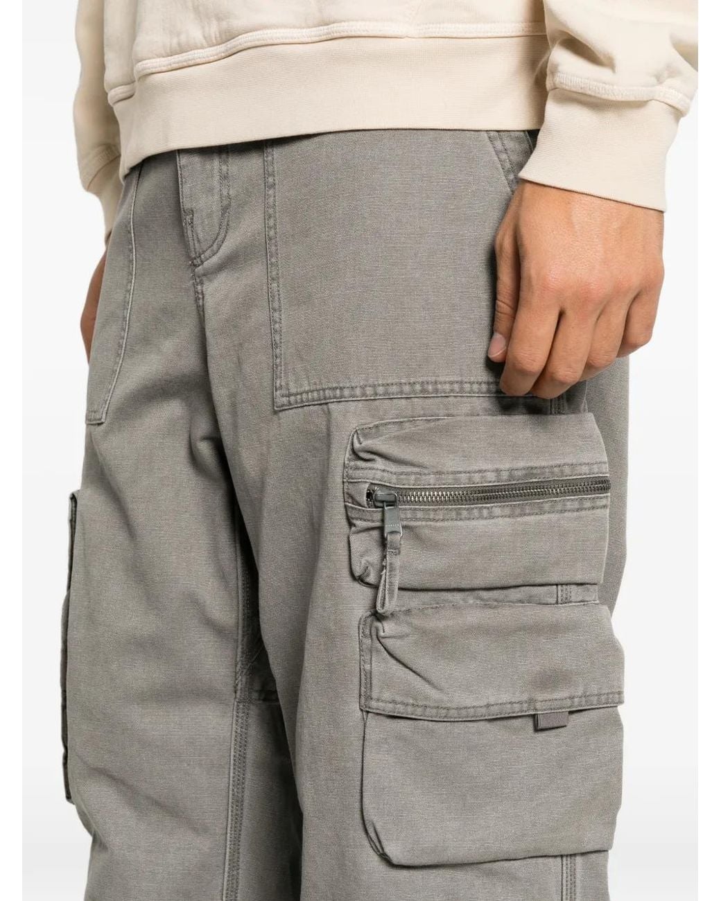 Oakley Gray Pantalon À Poches Cargo for men