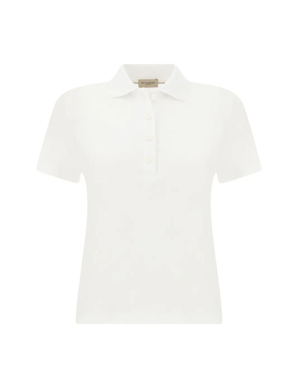 Paul & Shark White Supima Short-Sleeve Polo Shirt