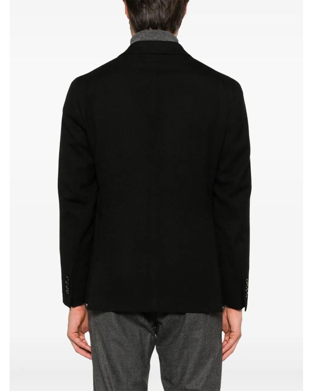Tagliatore Blazer Van Scheerwol in het Black voor heren