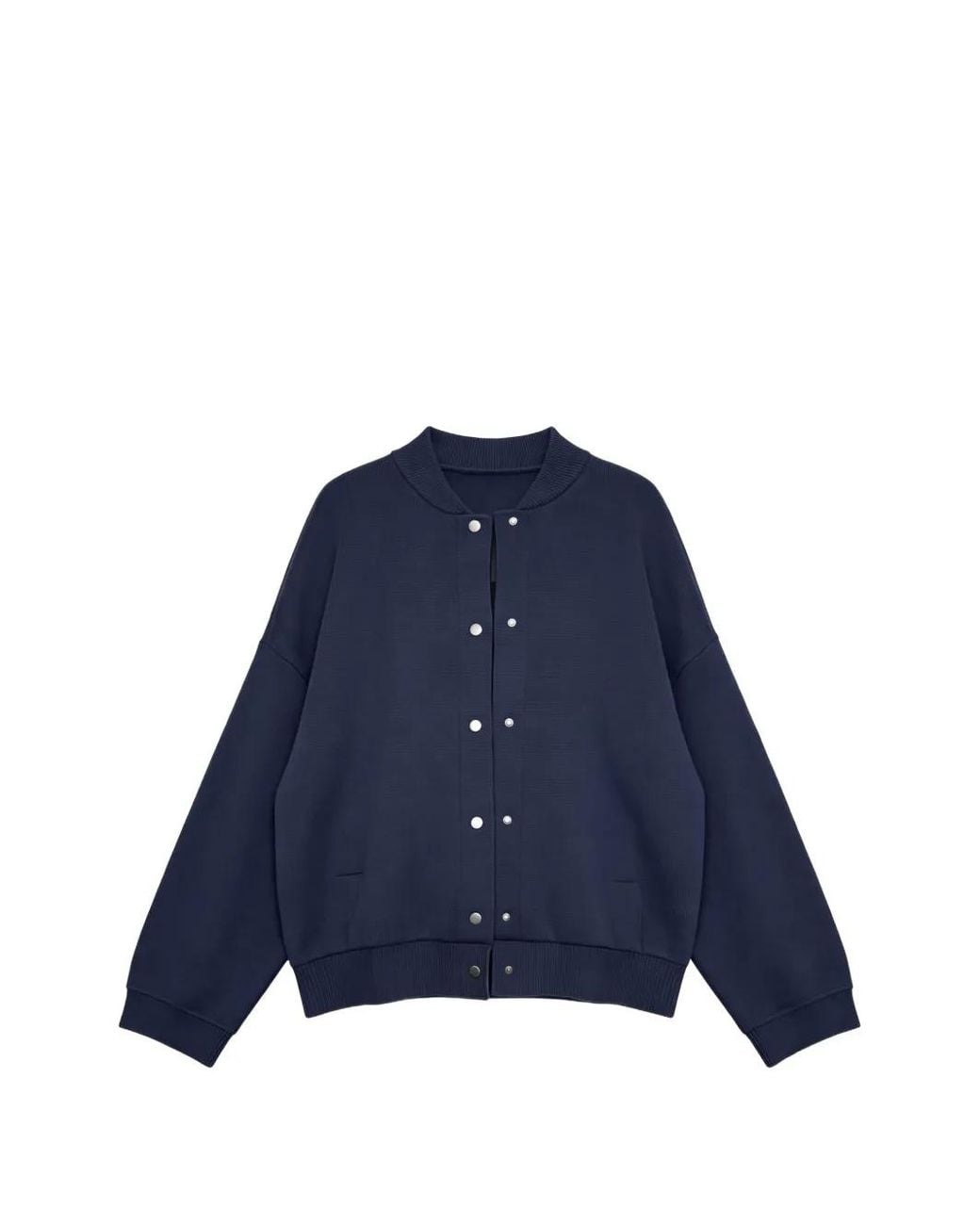 Brunello Cucinelli Blue Sweat À Boutons Pression