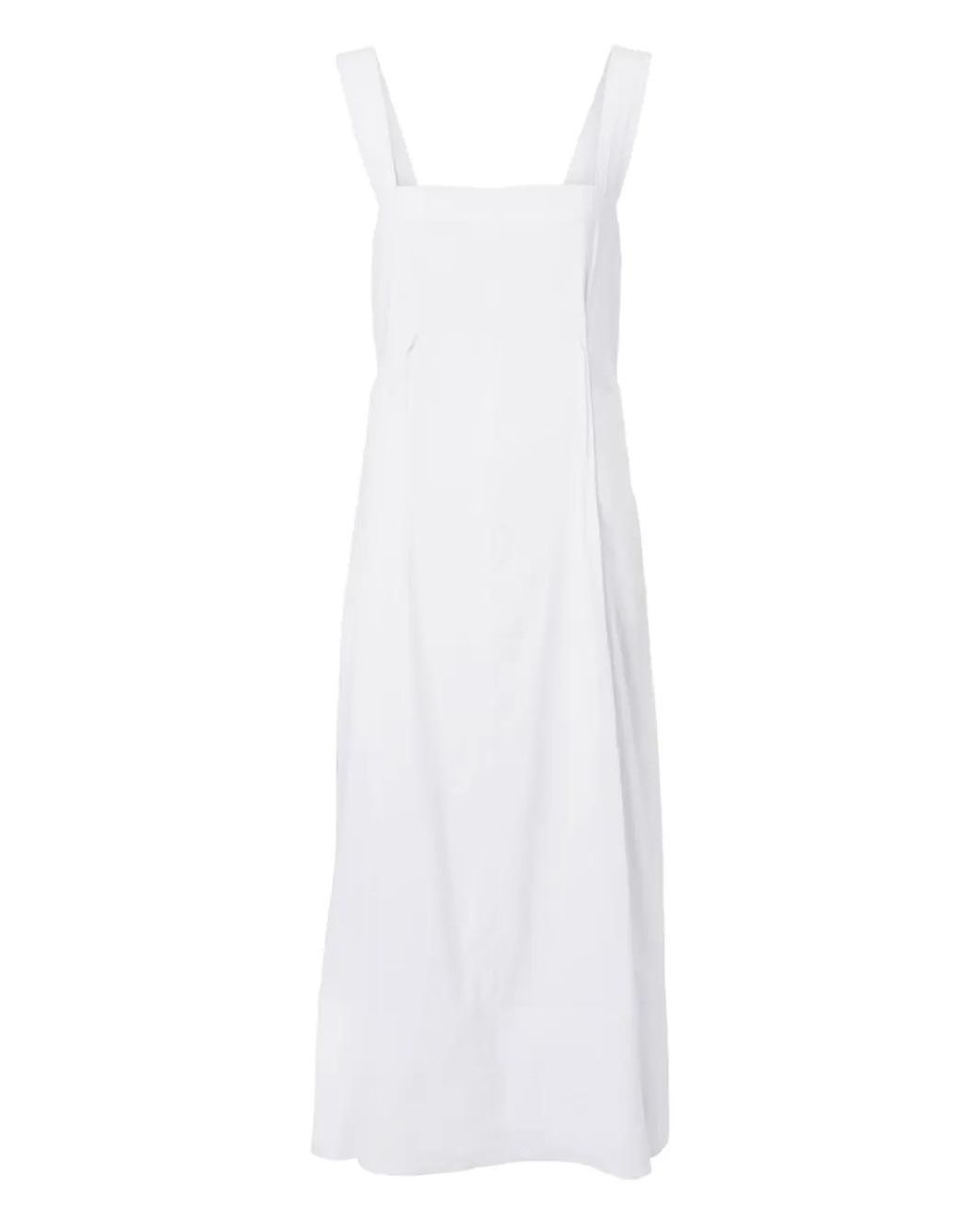 Vince White Square-Neck Midi Dress