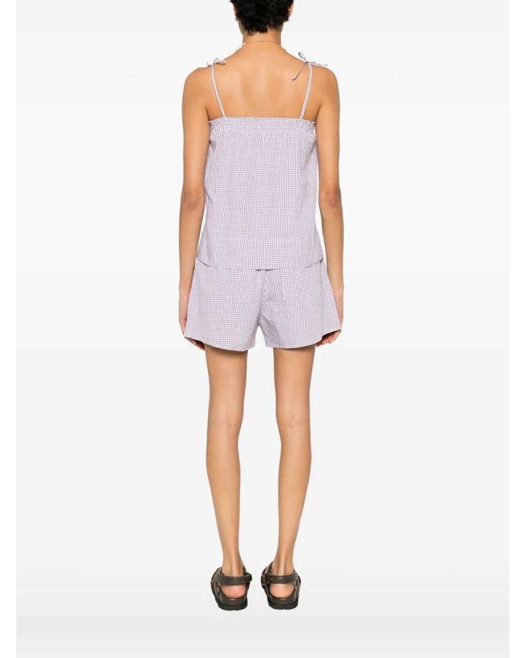 A.P.C. Purple Checked Top