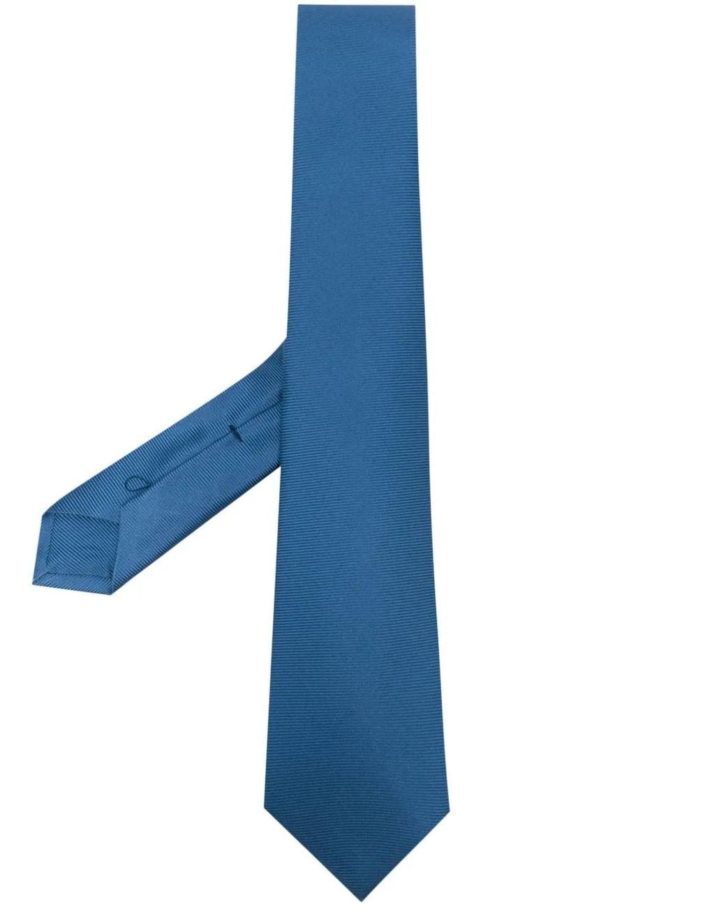 Kiton Blue Woven Silk Tie for men