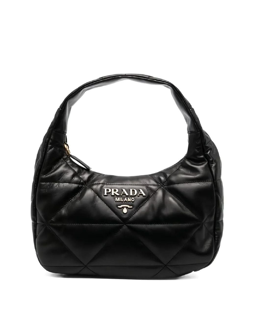 Borsa Tote Spectrum Trapuntata di Prada in Black