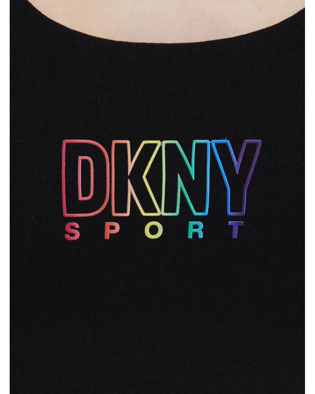 DKNY Black Racerback Crop Top