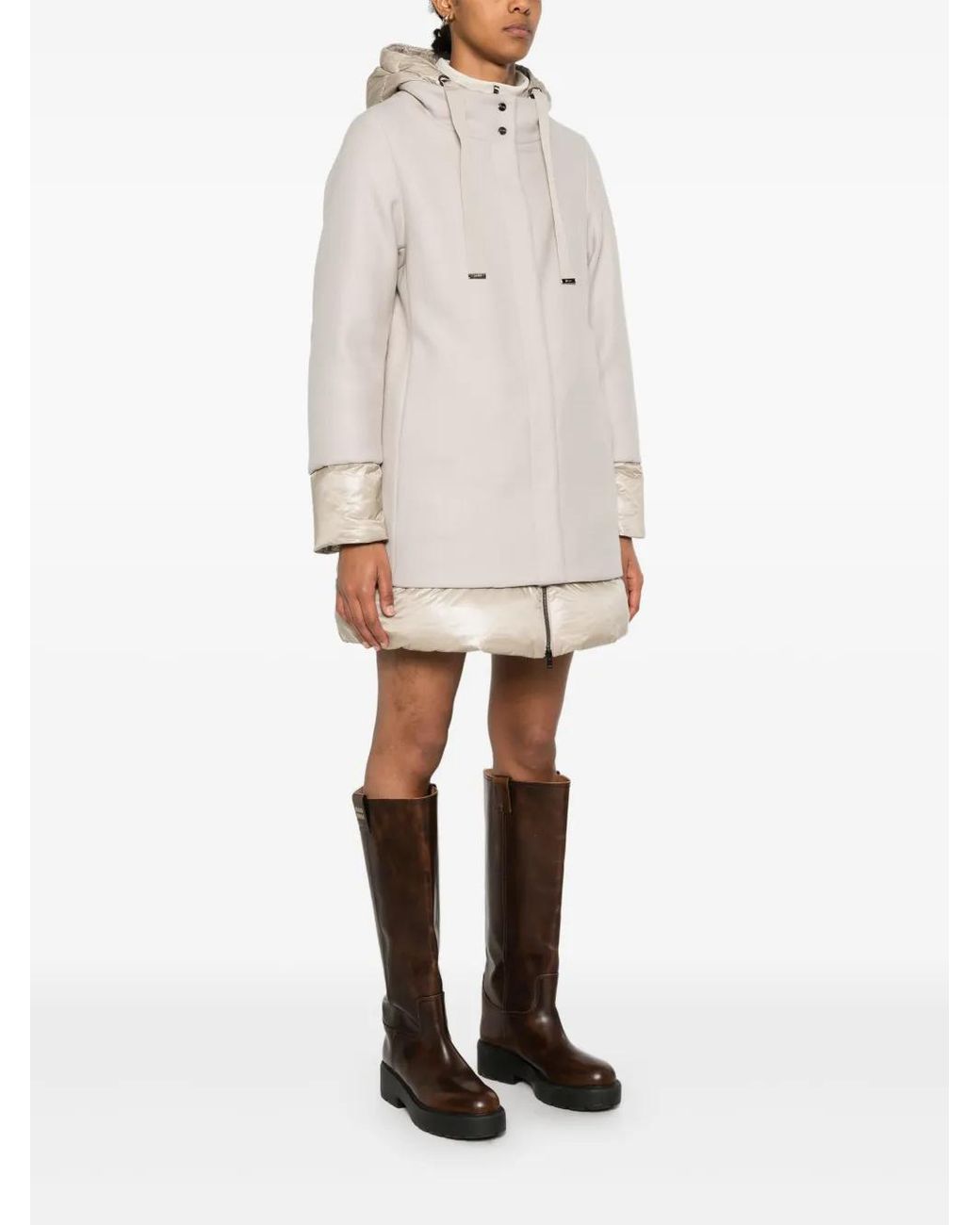 Herno Gray A-Line Lightweight Coat