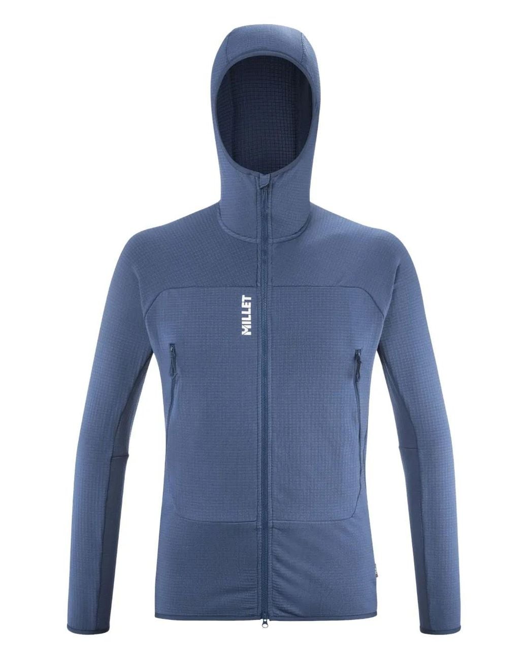 Pascal Millet Blue Fusion Grid Hoodie for men