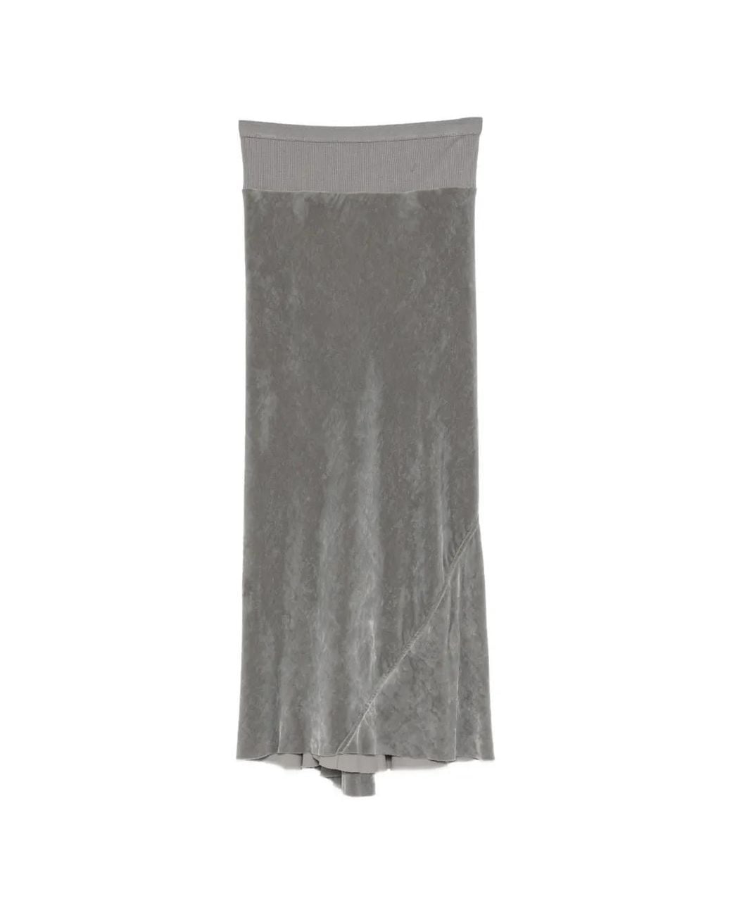 Rick Owens Gray A-Line Bias Skirt