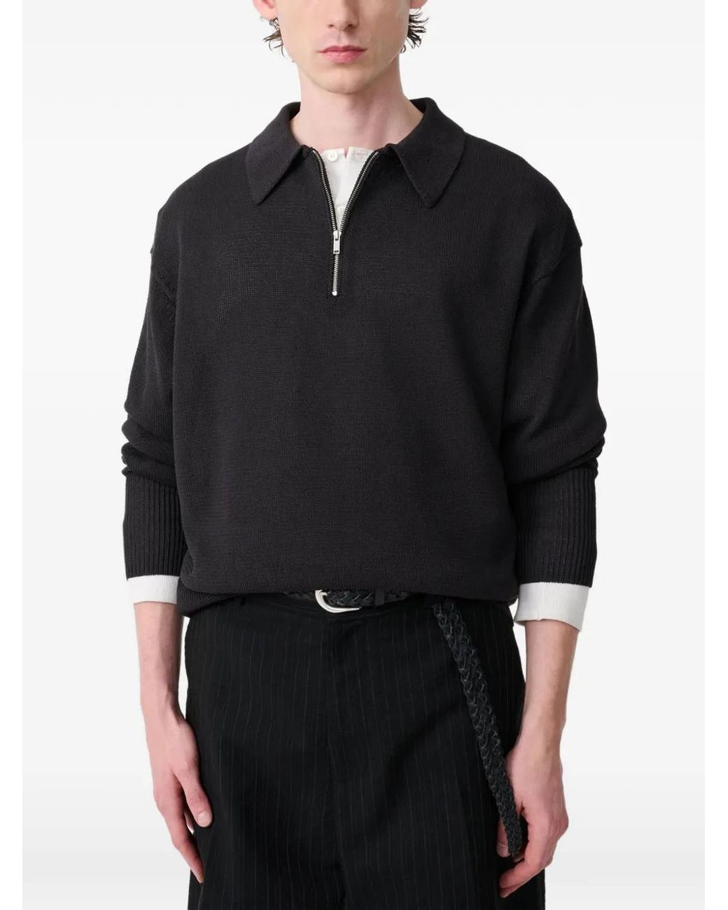 Studio Nicholson Black Pull Heddy for men