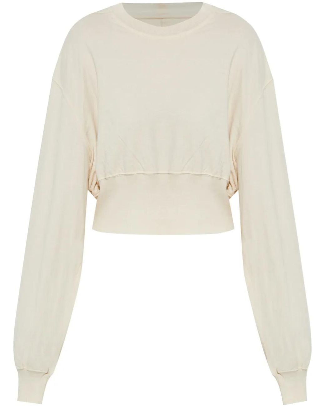 Rick Owens White Jersey Sweatshirt