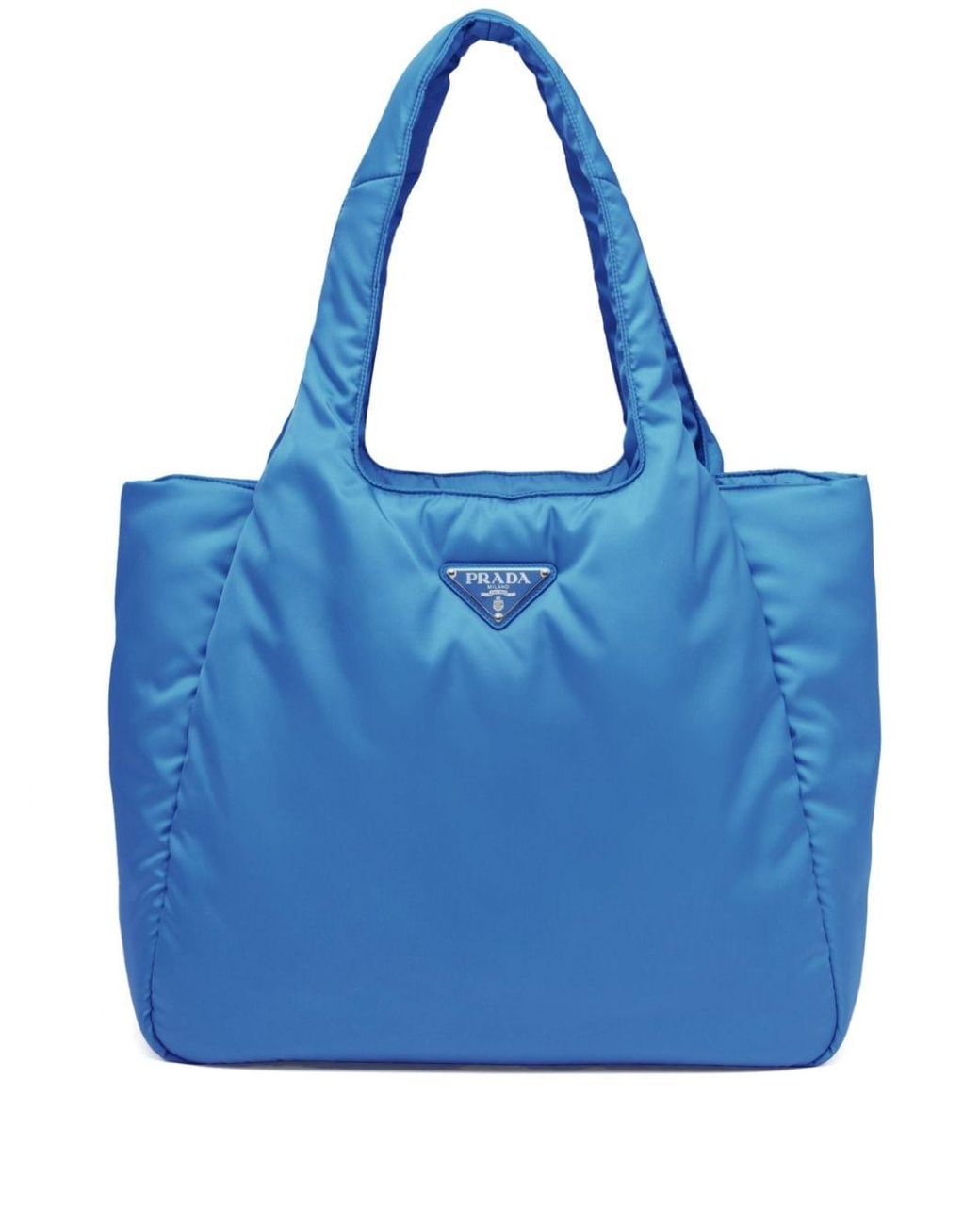 PRADA＊Large padded Re-Nylon tote bag トートバッグ＊送料込 prada-blue-Large-Re-Nylon-