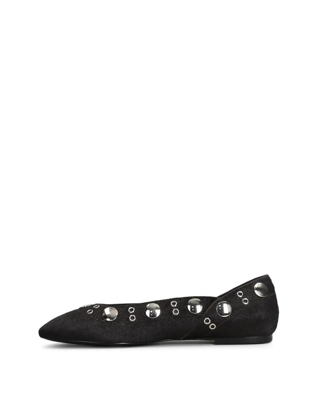 Bibi Lou Black Mati Ballerinas Stud-Embellished Ballet Flats
