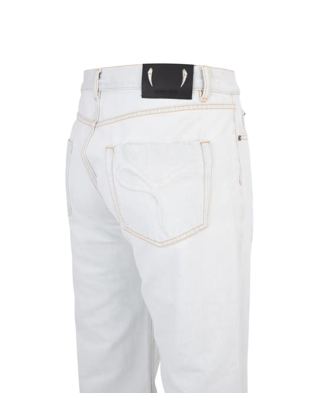 Roberto Cavalli White Distressed Jeans for men