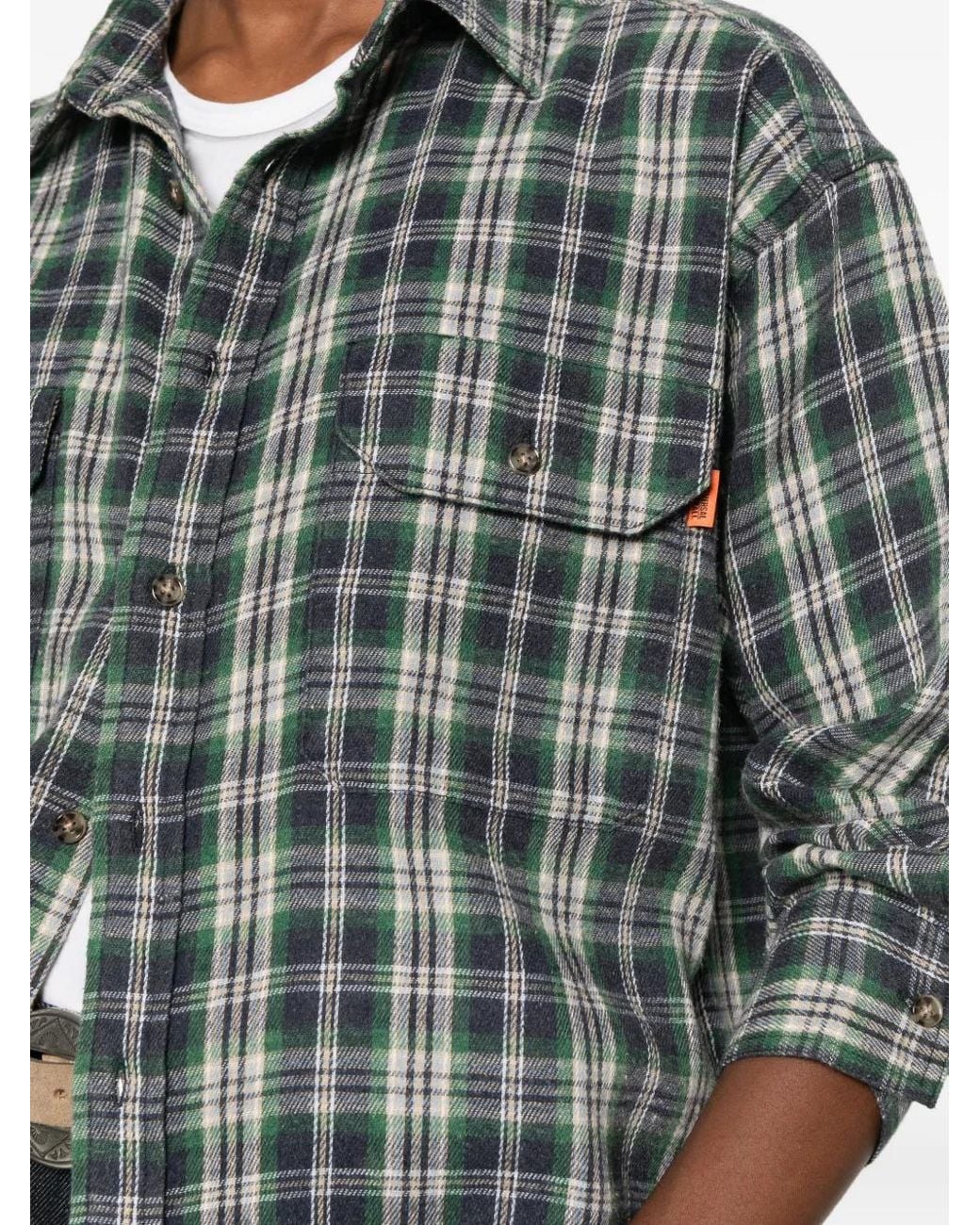 Universal Overall Gray Check-Print Flannel Shirt