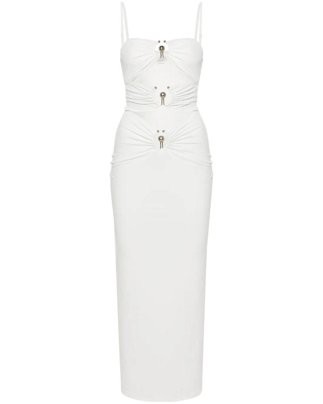 Christopher Esber White Pierced Orbit Maxi Dress