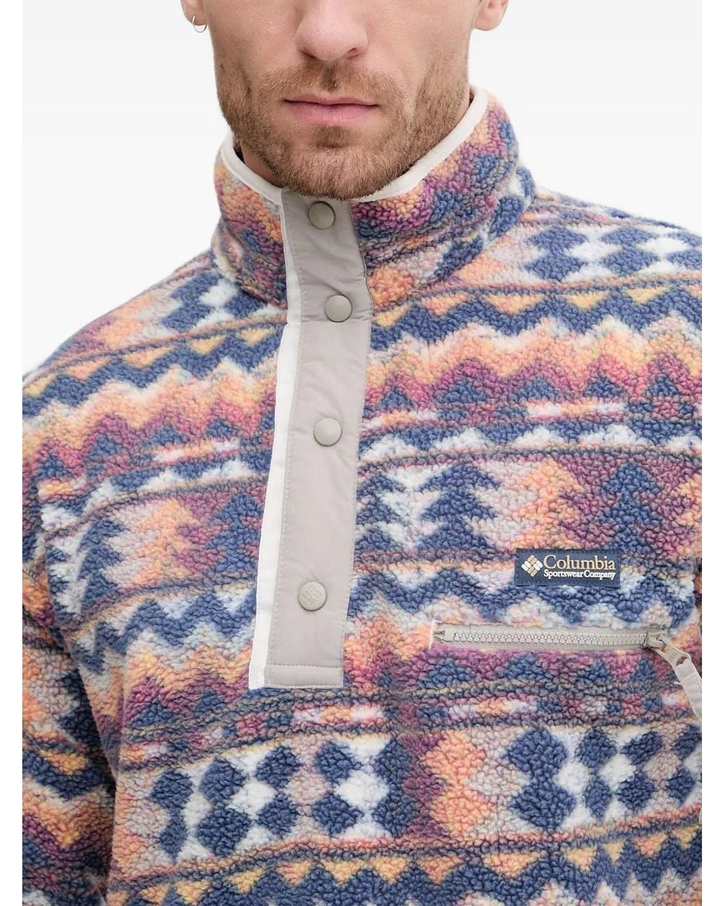 Columbia Gray Helvetia Ii Fleece Sweatshirt for men