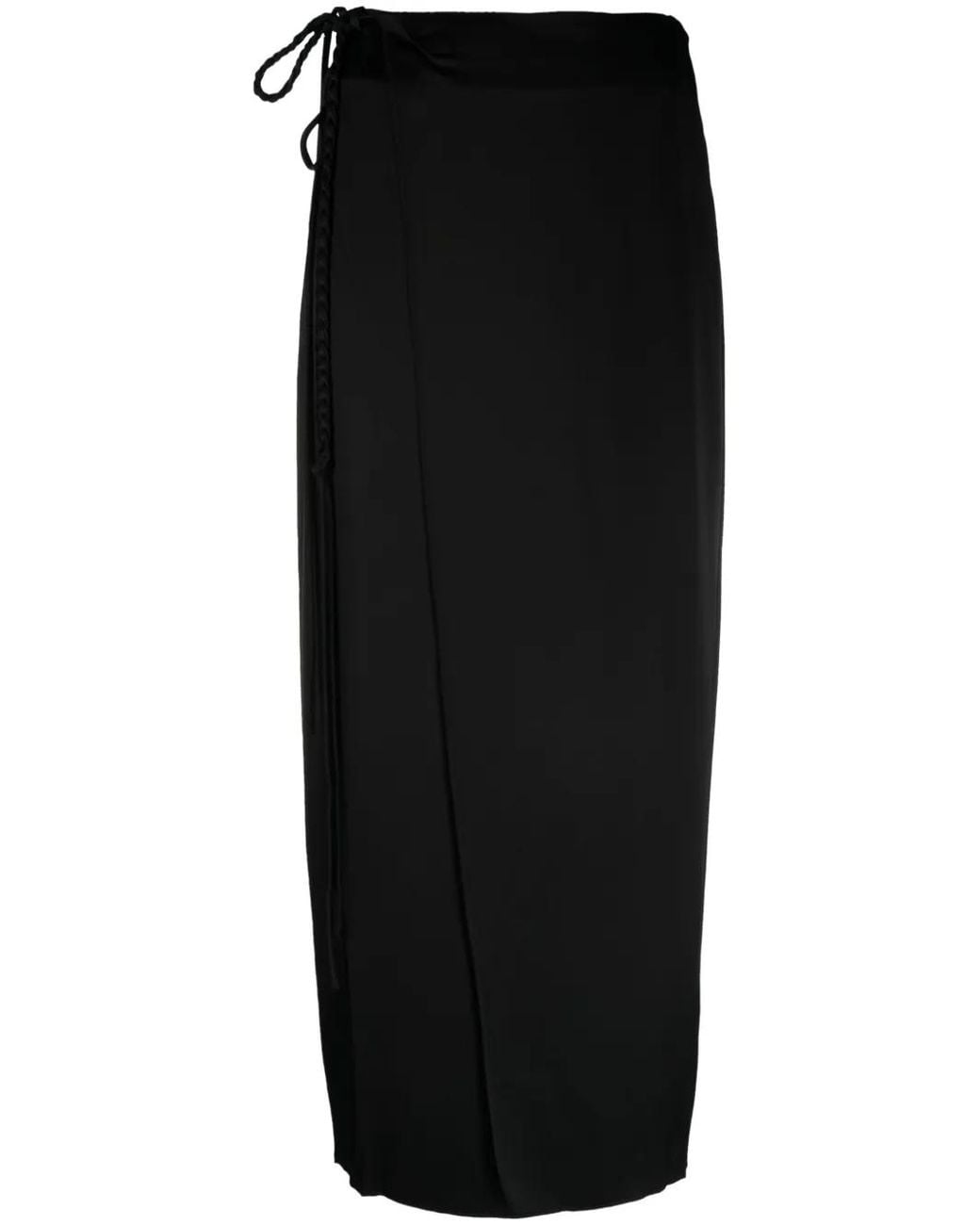 Nanushka Black Racha Wrap Skirt