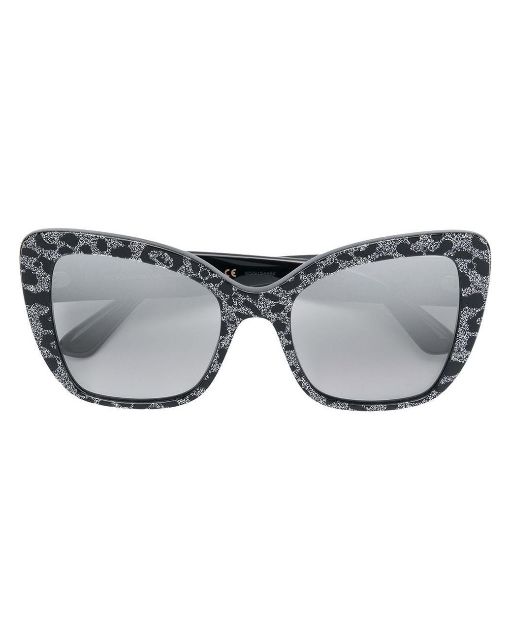Dolce & Gabbana Glitter Leopard-print Sunglasses in Black | Lyst