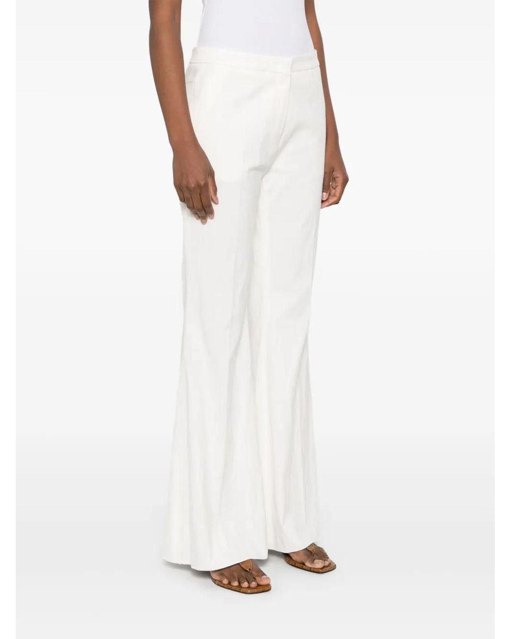 Etro White Paisley-Jacquard Trousers