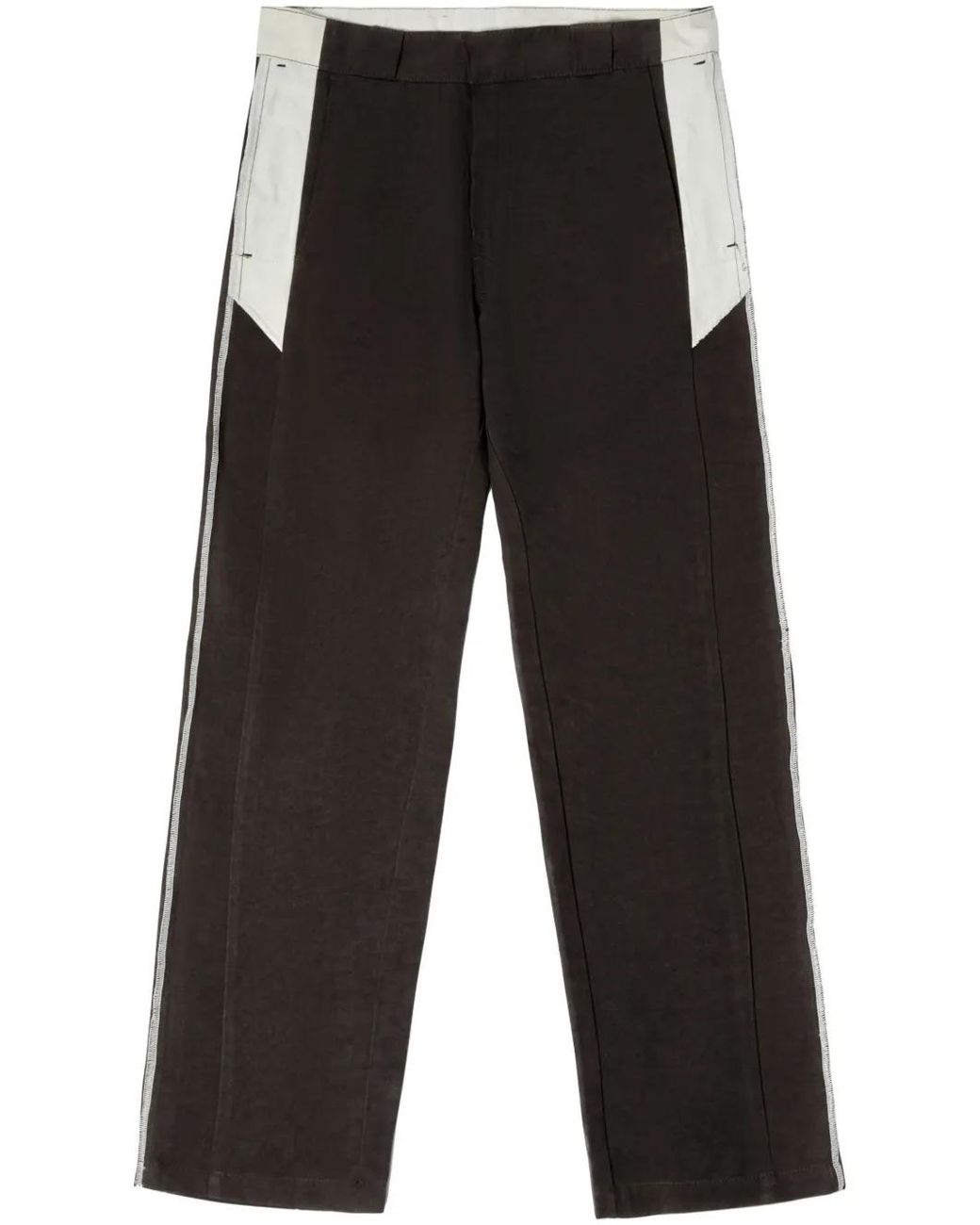Heron Preston Black Mid-Rise Straight-Leg Trousers for men