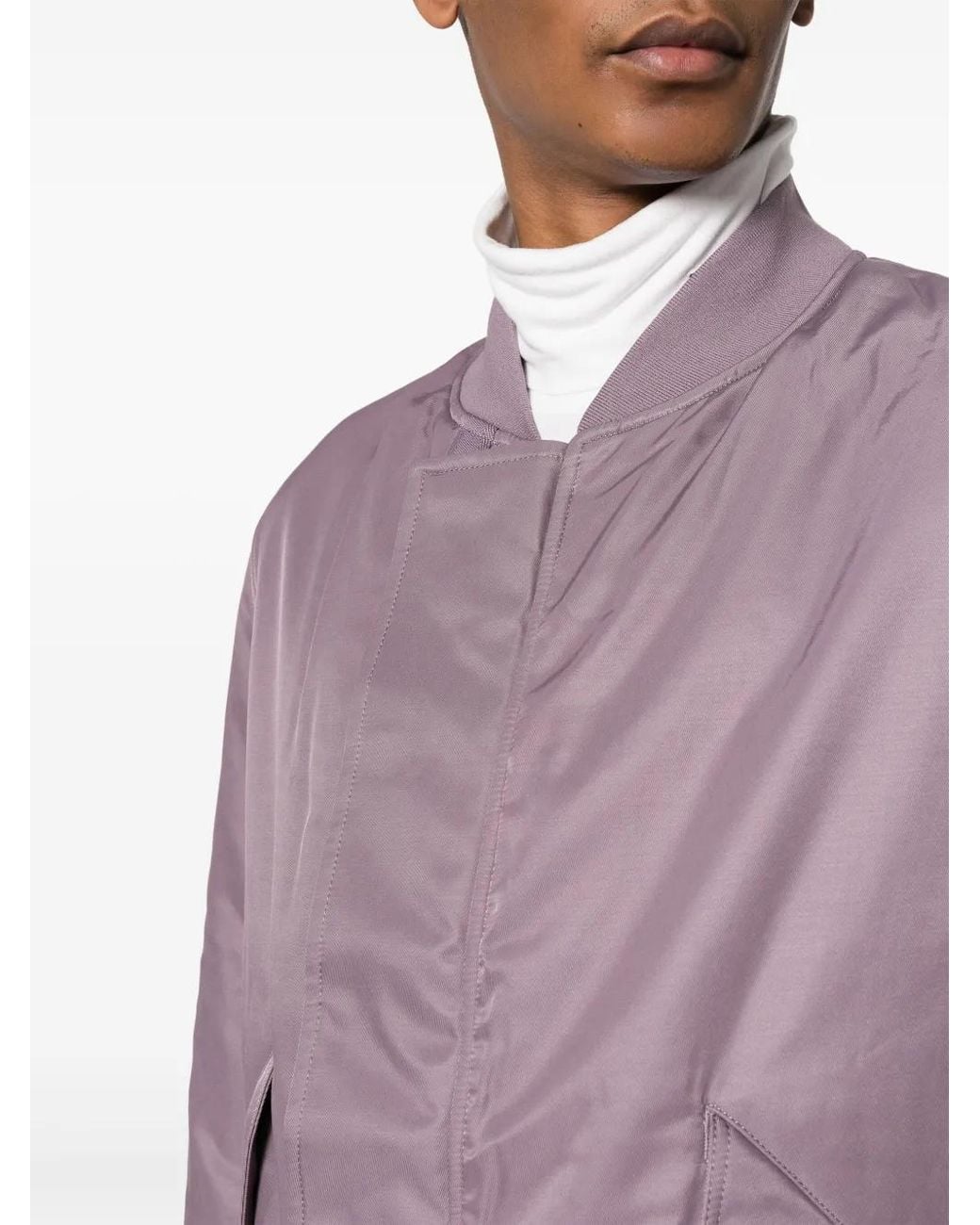 Y-3 Purple Cotton-Blend Bomber Jacket for men