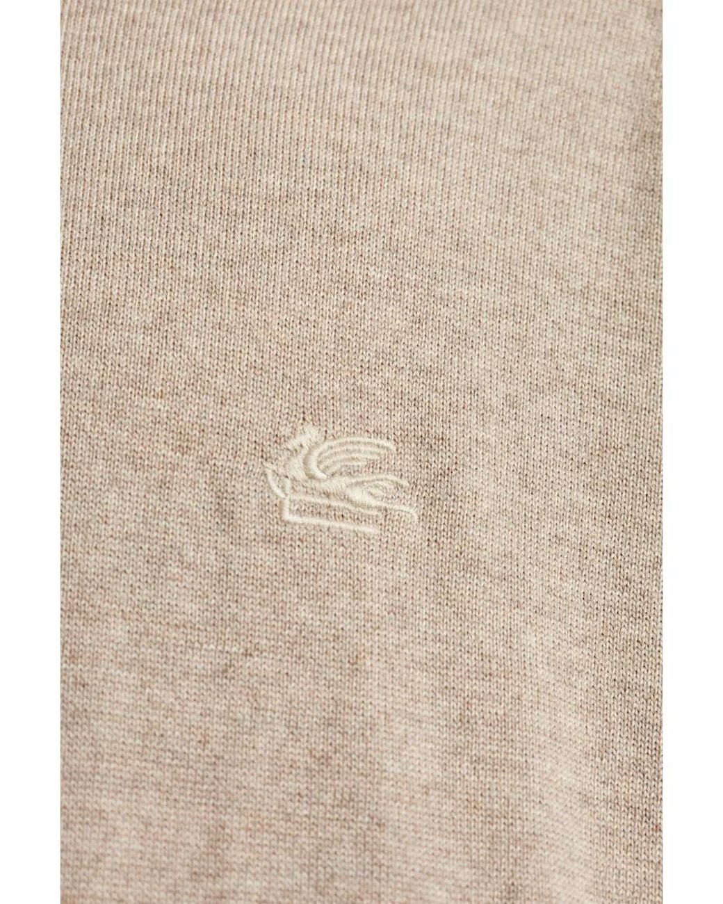 Etro White Wool Jacquard Sweater for men